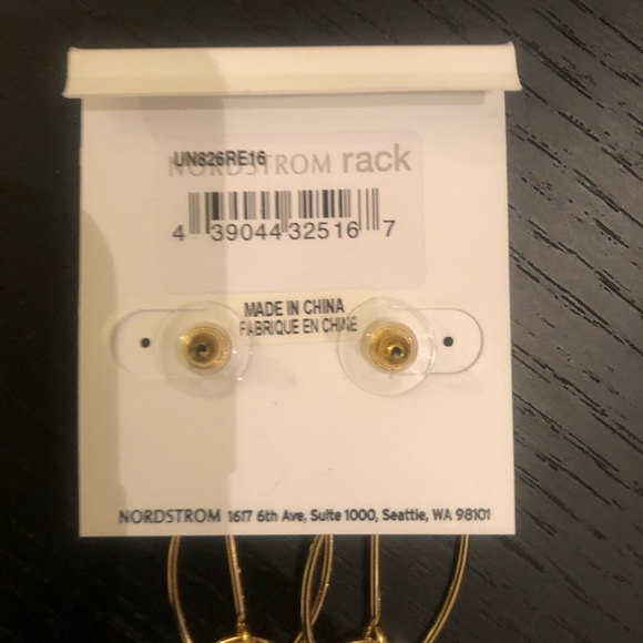 NWT New 14th & Union Gold Earrings From Nordstrom - Picture 2 of 2